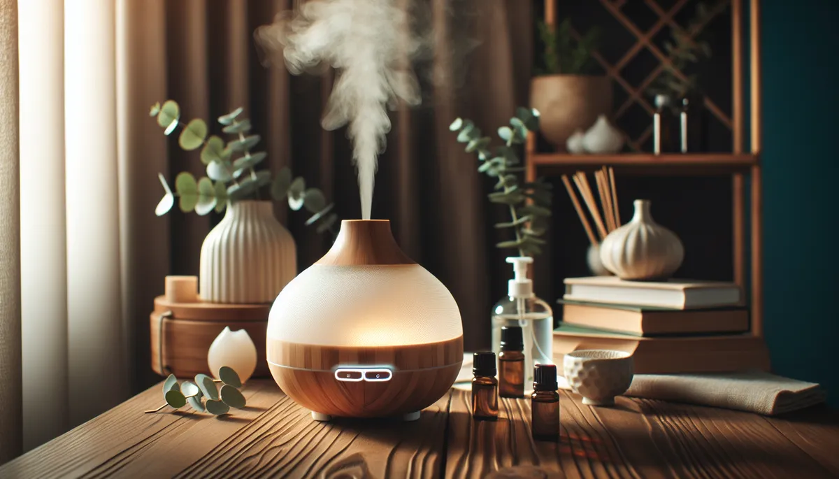 Put essential oils that flies hate in a diffuser to help keep the flies away.