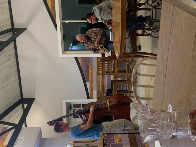 Left to right, William, Rob, and Matt had a good time jazzing it up and playing blues.