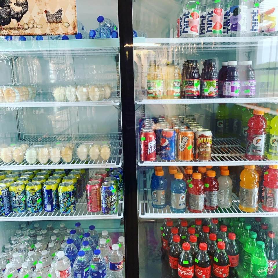 We bought a lot of drinks for our visitors at Sam's plus our farm fresh eggs are in the fridge!