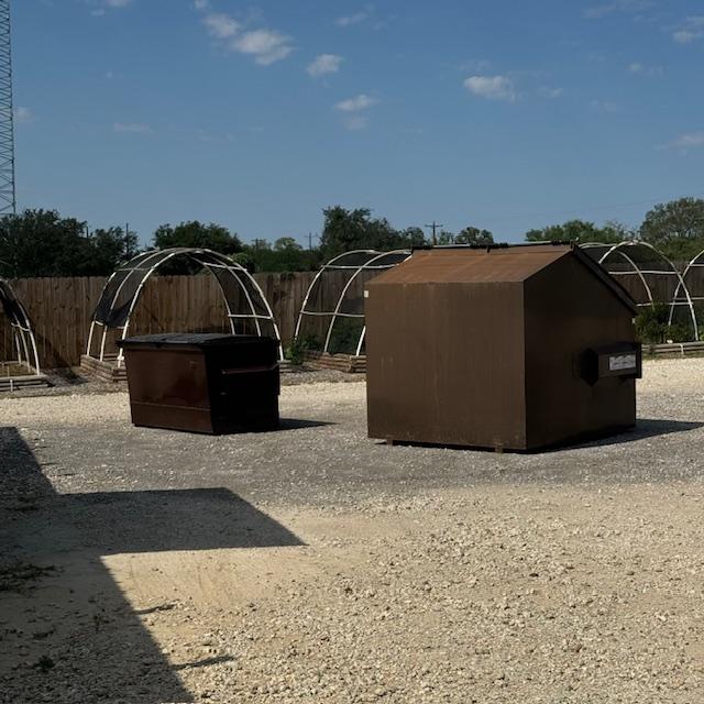 Here are the 2 dumpsters side by side. We are getting the smaller one so it is cheaper.