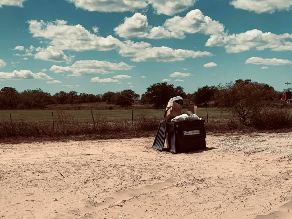 Our trash dumpster is overflowing again because the trash folks forgot us.