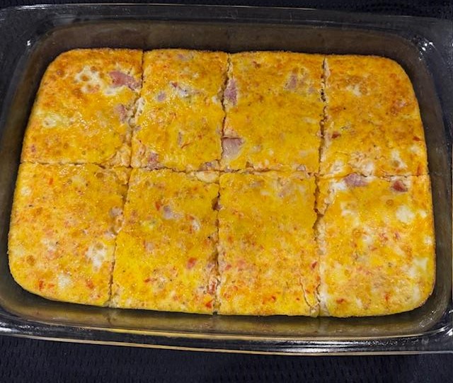 I am rich in eggs so I used 12 along with some mushrooms, cheese, peppers, and onion to make an egg casserole breakfast. I am rich in eggs so I used 12 along with some mushrooms, cheese, peppers, and onion to make an egg casserole breakfast.