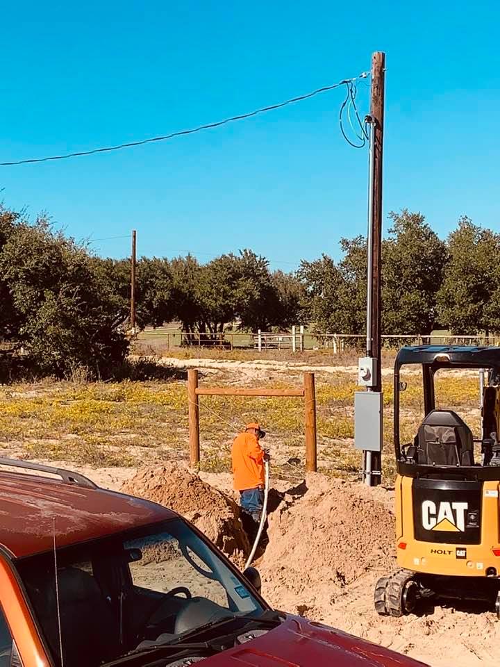 Trying to hook our well up to electricity, they cut our city water line. We were without water for 2 hours. So glad they got it back on.