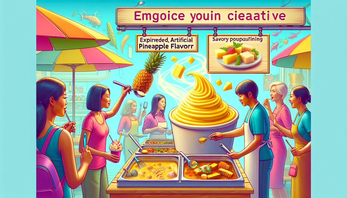 Cold pineapple dessert? Chemicals, most likely. Yum.