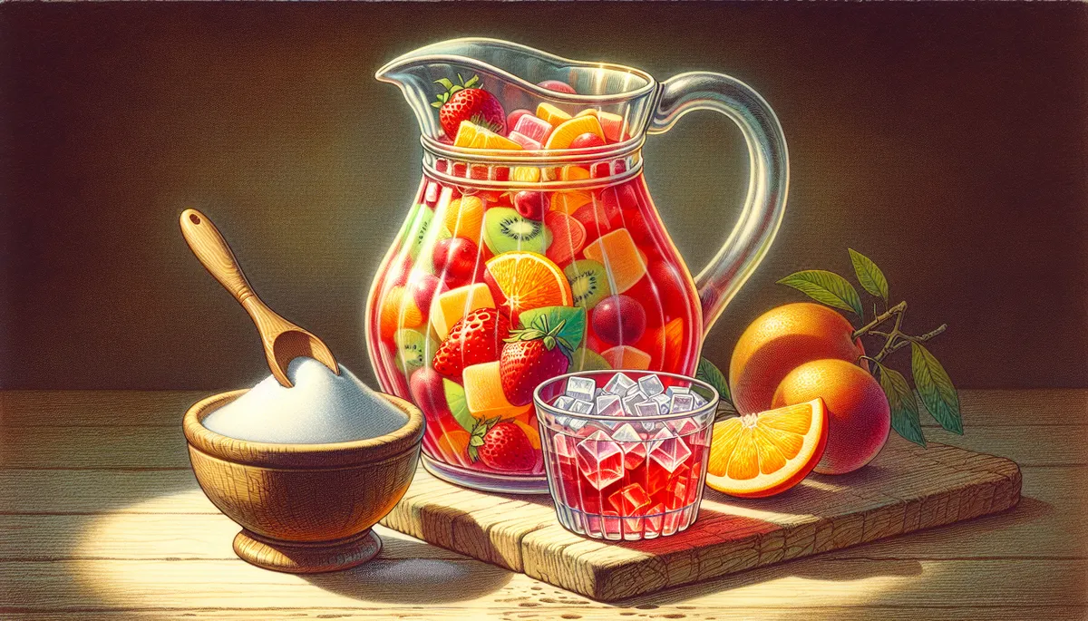 Fruit punch can be made with fruit and artificial sweeteners in our food.