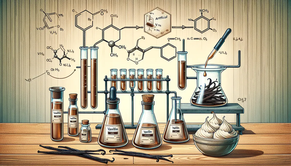 Fake vanilla aka vanillin is made from wood. Yum.