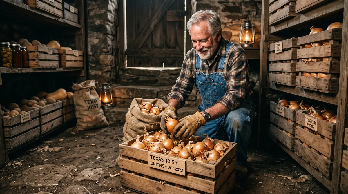 The Texas 1015Y onion is a favorite of Texans. Grown in winter, spring, and in fall, this onion does well and is mild, large, and so tasty in Texas!