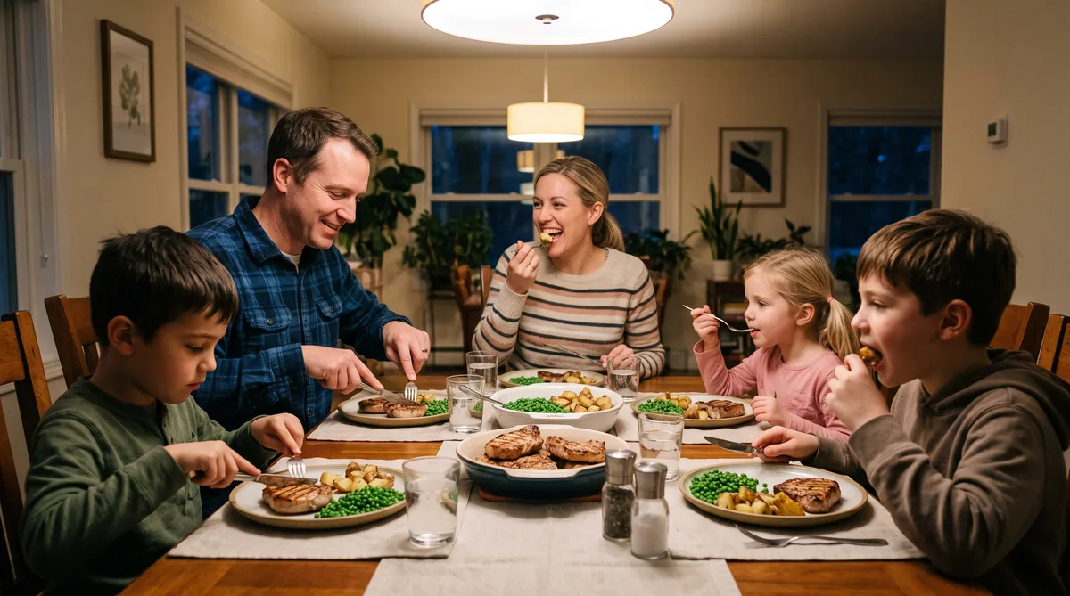 familyeatingpeas1 familyeatingpeas1