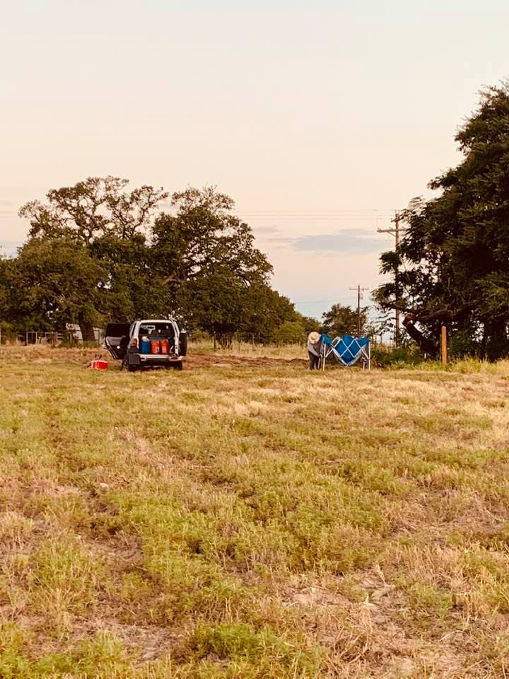 This is the top of the property on July 31, 2019 before we moved in. We came out to work the land, getting ready to move here.