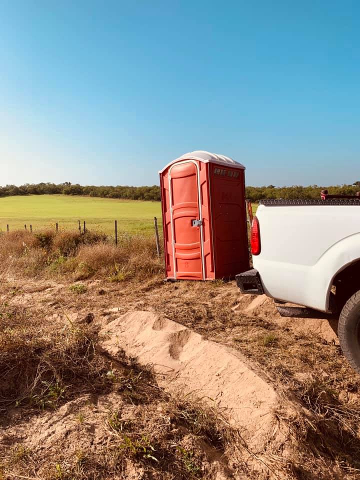 Our portable potty will serve us well as get the land in shape to move in. We have workers coming in to shred the property.