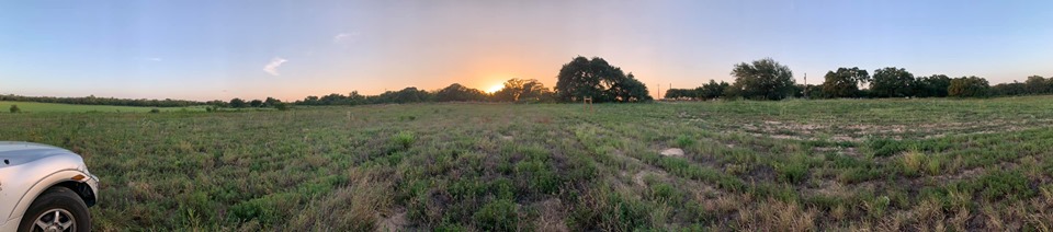 Our farm in July of 2019 before we put anything on it.