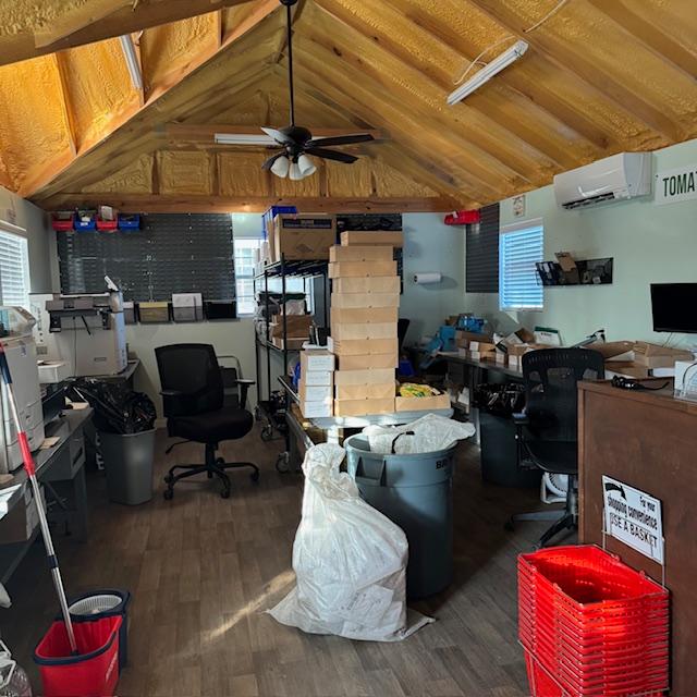 Here is the side of the store where most of the seeds for purchase used to be. It now has stations for counting, printing envelopes, storing extra seeds, and stuffing seeds.