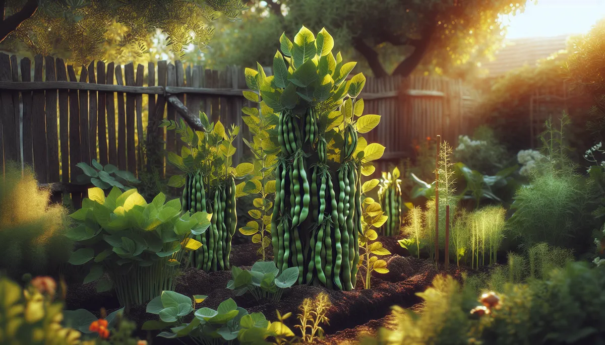 AI photo of fava beans growing. They really don't grow quite this thick but some AI photos aren't that good...Grow fava beans and see how they do for you.