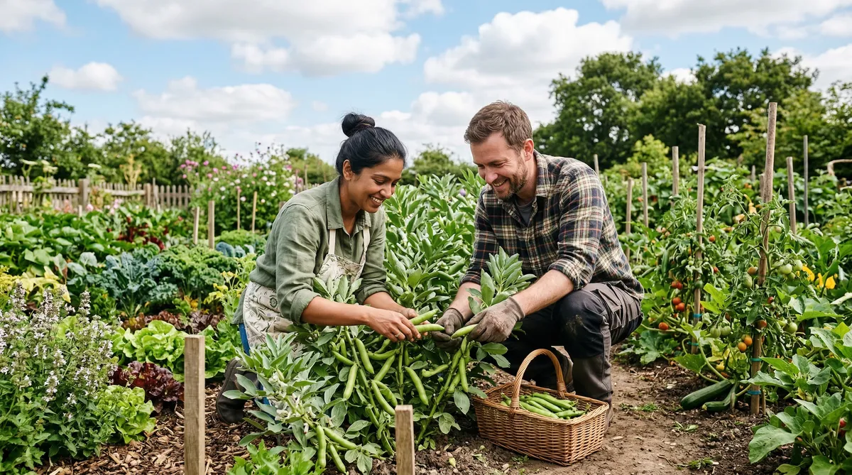 Actual people who grow fava beans in the garden.