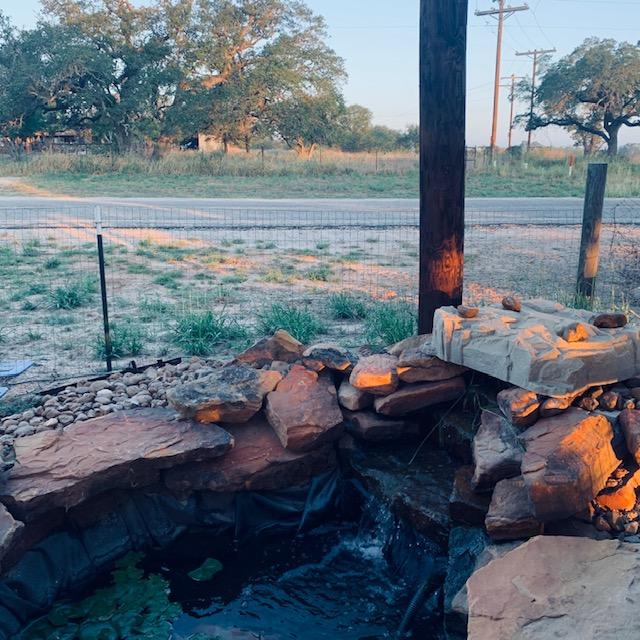 Finally! There is no trash in front of the pond. We didn't spend thousands of dollars putting the pond and gazebo in to have it look like a trash heap from the road.