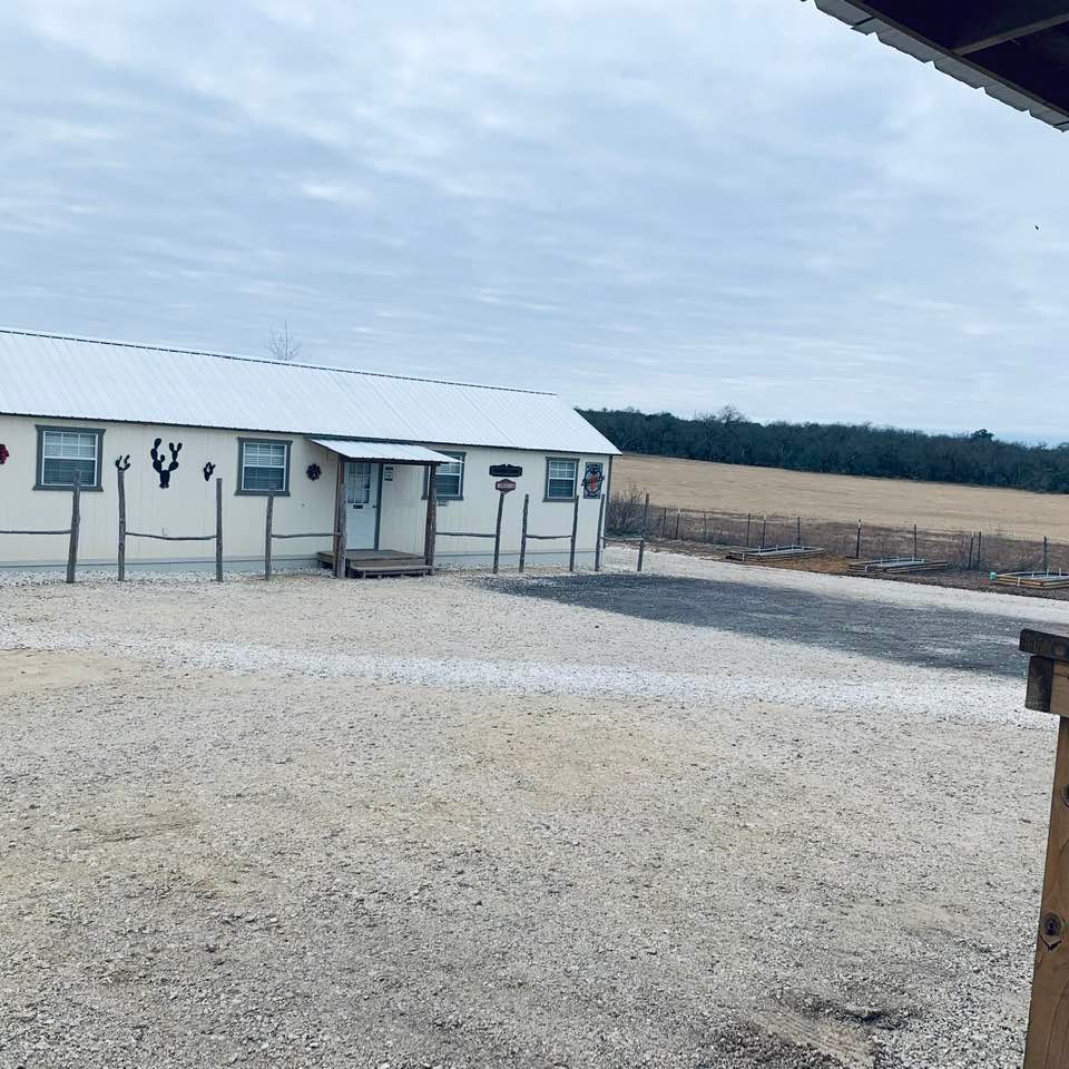 This morning the field looked stark and our parking lot was empty, unlike Saturday!