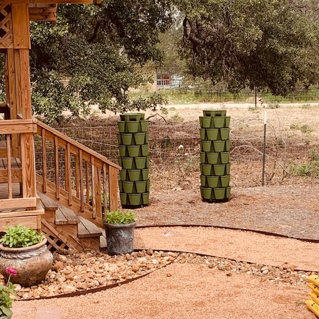 The planters look good out there but not for long. So glad I did not plant them yet.