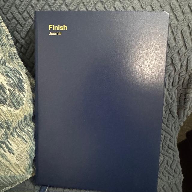 Here is my Finish Journal from Jon Acuff. It arrived ten days late but that is not his fault. It is the fault of the post office. He did everything right, just like we do.