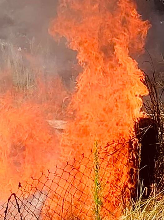 This fire is in the trash pit that was on the property. It is amazing how deep it went. We got permission from the local sheriff's office to burn the pile. This fire is in the trash pit that was on the property. It is amazing how deep it went. We got permission from the local sheriff's office to burn the pile.