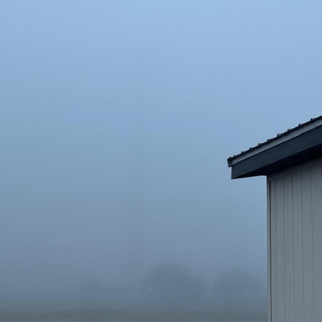 You can barely see the outline of the cell tower in this photo.