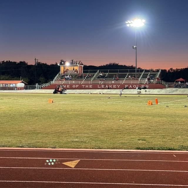 Leakey Football Stadium where my husband once played football from 1974-1978 in Leakey, Texas.