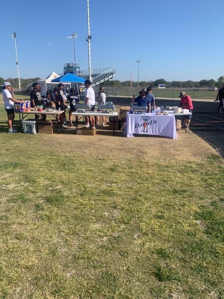 At the Natalia Football Stadium before the concert.