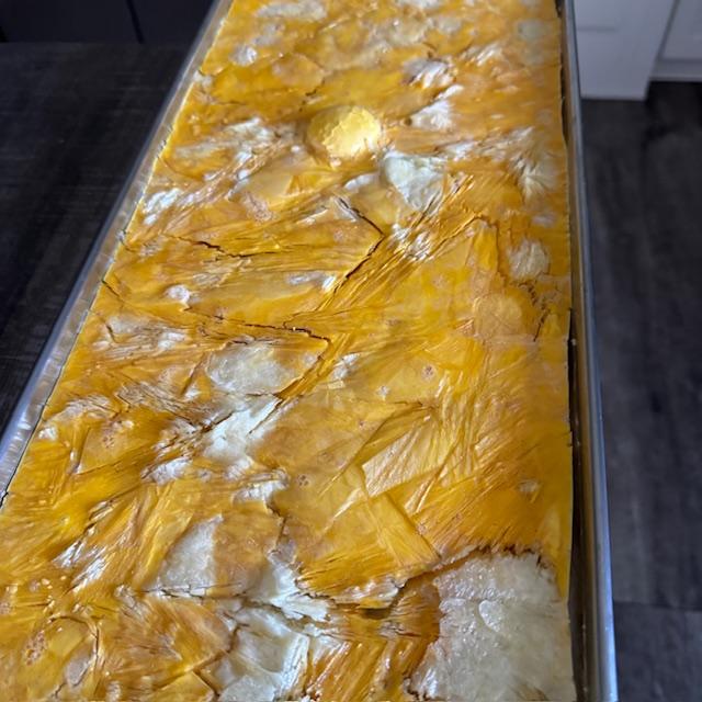 This is what freeze dried raw eggs look like when they come out of the freeze dryer. I then broke them up and put them in the blender to pulverize them into powder. This is what freeze dried raw eggs look like when they come out of the freeze dryer. I then broke them up and put them in the blender to pulverize them into powder.