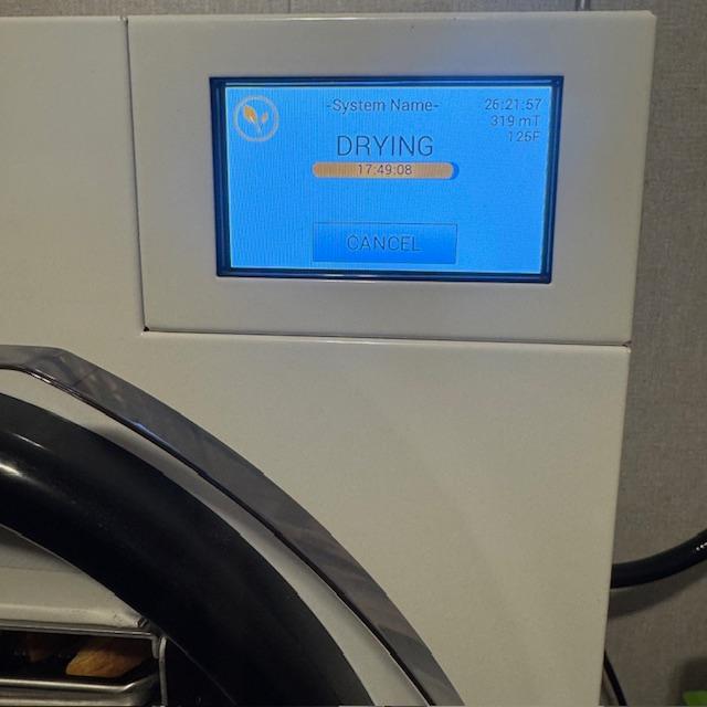 My freeze dryer has now been going for over 26 hours. Almost 18 of those hours it has been drying. My freeze dryer has now been going for over 26 hours. Almost 18 of those hours it has been drying.
