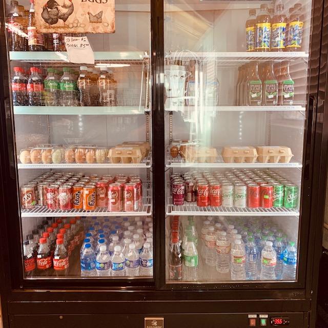 Water, tea, and sodas, are here to quench your thirst in the heat. Farm fresh eggs are here so you can have a good breakfast each morning. Water, tea, and sodas, are here to quench your thirst in the heat. Farm fresh eggs are here so you can have a good breakfast each morning.