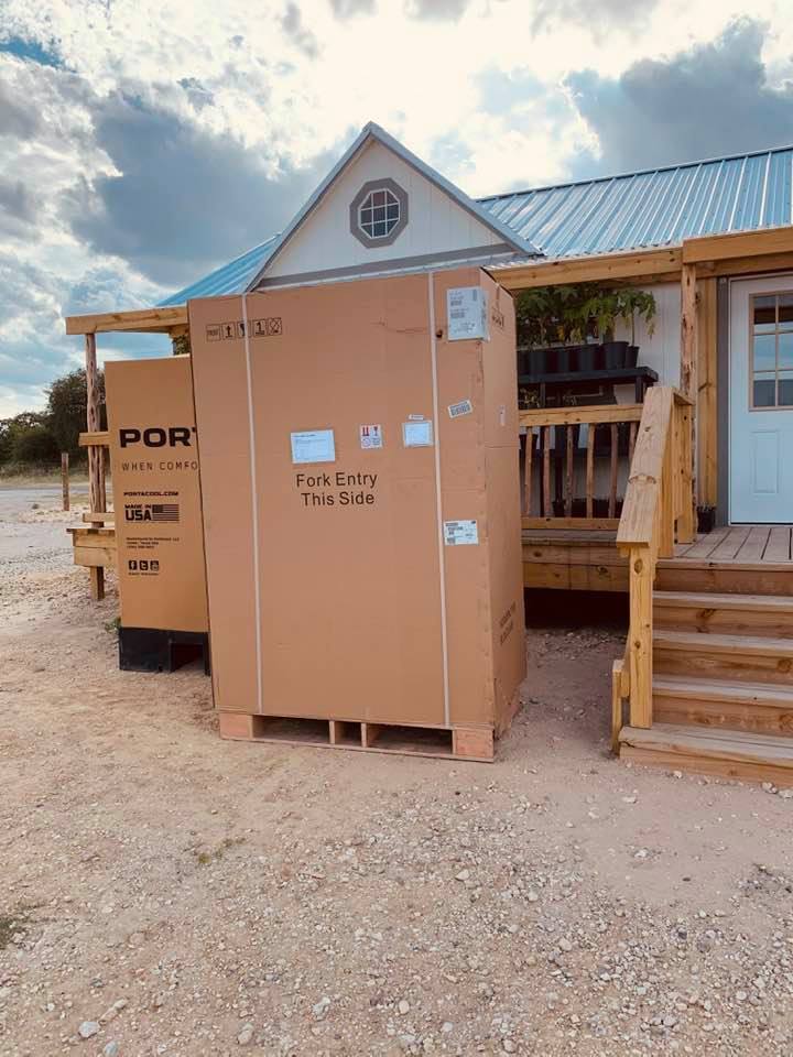 This refrigeration unit is just huge. Hopefully, our guys will get it in the store today.