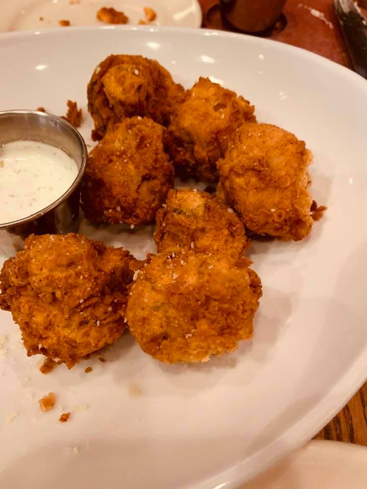 The fried mushrooms are our favorite appetizer at Salt Grass.