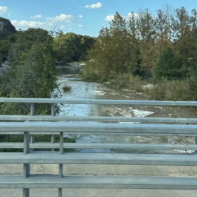 The Frio river is low today.