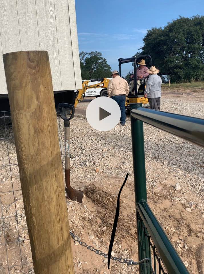 A crew started installing lines for the large generator that will keep us in power until the electric company decides to turn our power on.