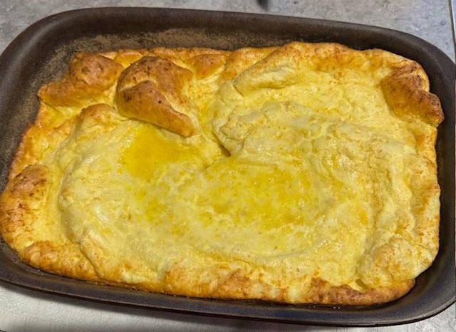 This German pancake that I made from scratch this morning came out perfect!