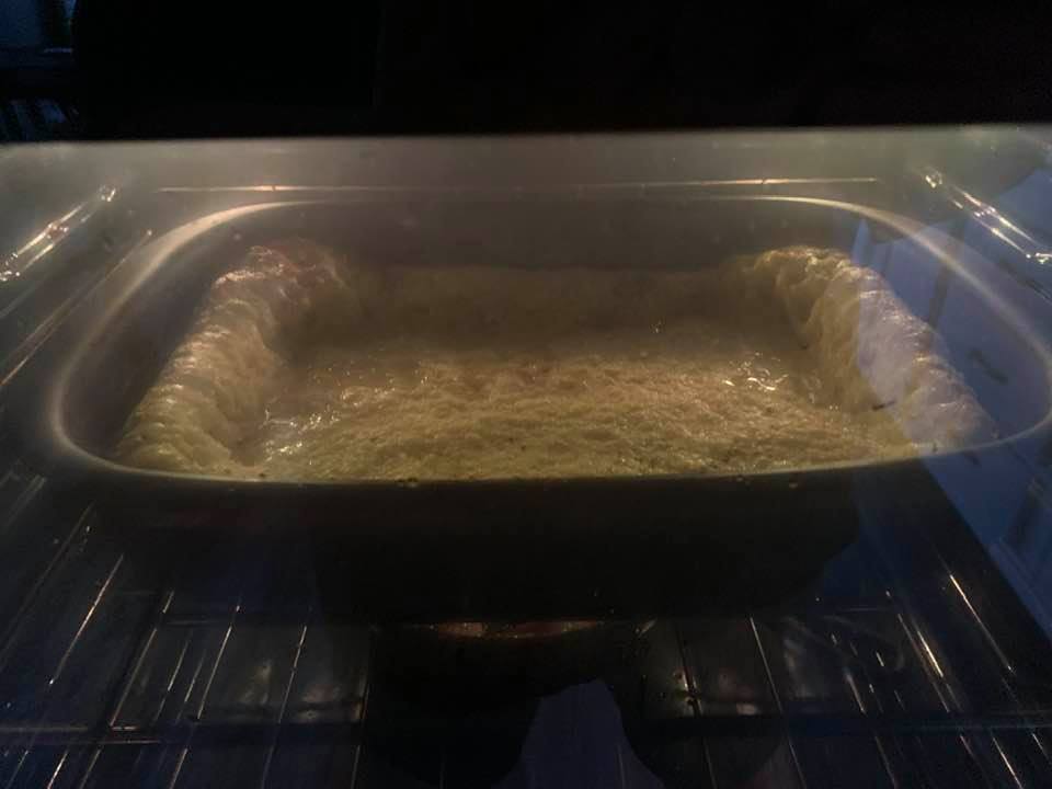 German pancake is baking.