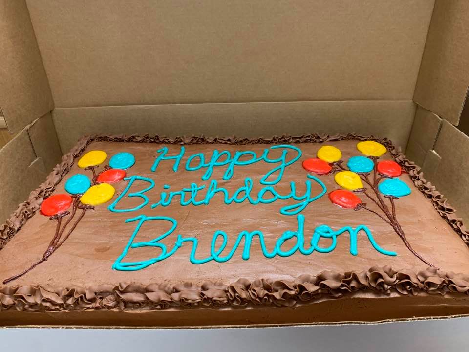 Cake with vivid frosting colors.