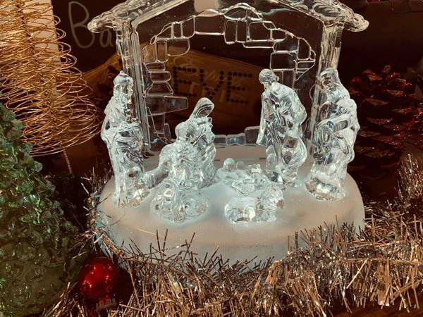 In our home, Christmas is all about Jesus. This nativity set is on display in our retail store.