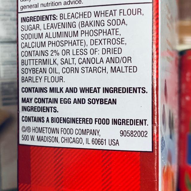 Another food box with that familiar GMO wording.