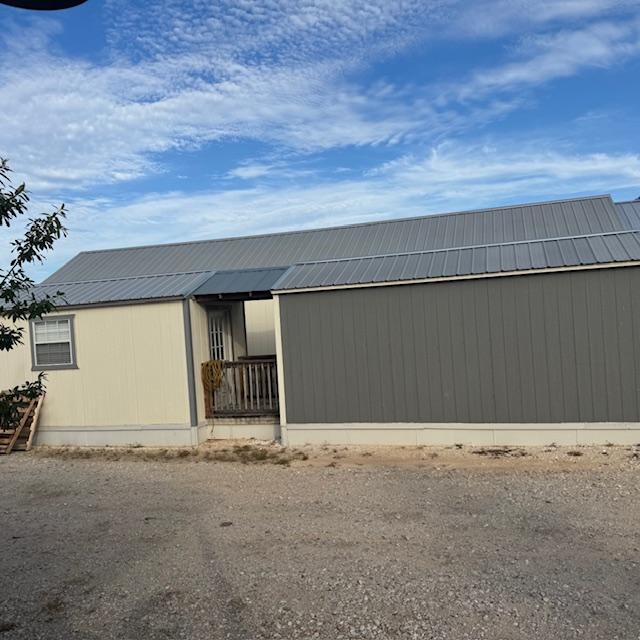 These 2 sheds share a mini split unit for temperature controlled storage or living. Buy them both and have 2 offices, storage units, or 2 cabins.