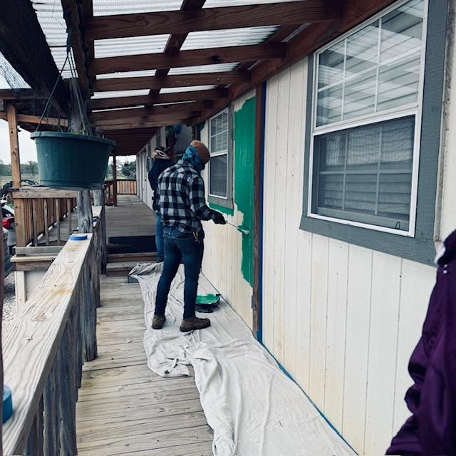 I think the bright green looks sensational. The idea is that people will now know which building to go in.