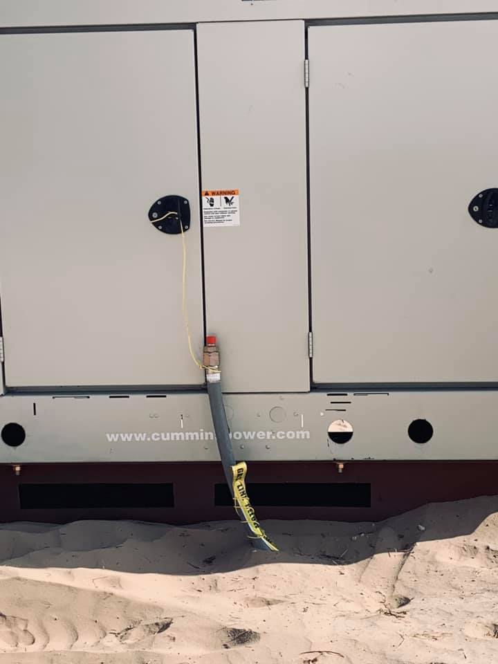 The yellow gas line had to be changed out for the grey line on the generator.