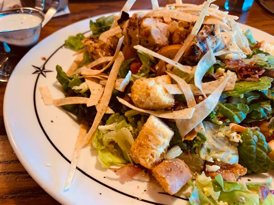 My delicious grilled chicken salad was so good!