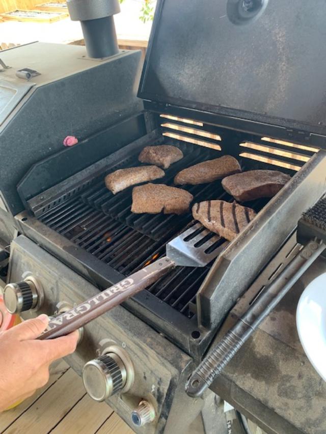 Matt came over and grilled us up some nice steaks. They were so good.