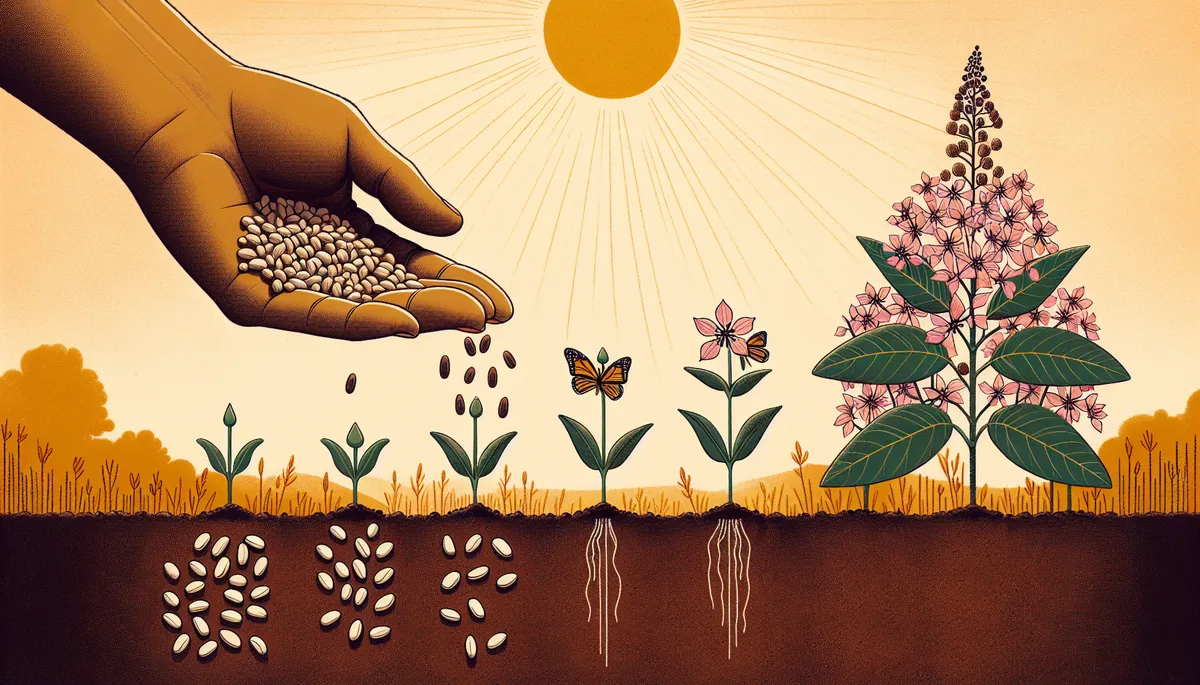 Grow milkweed from seed. This picture chart shows how it works.