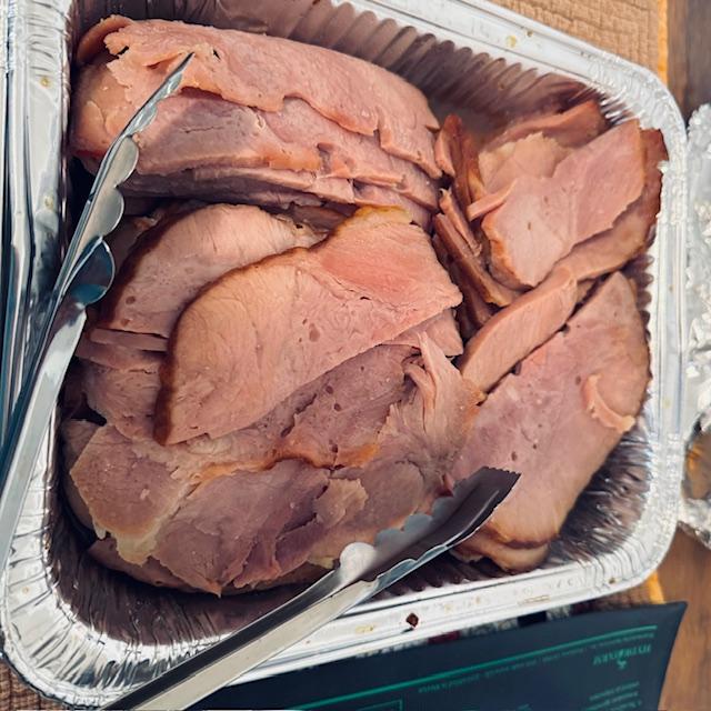 A friend made the ham and it was so flavorful. I love ham!