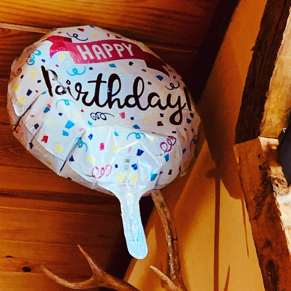 While having lunch, this birthday balloon was hovering over my table, bobbing up and down occasionally, so appropriate for my birthday luncheon! While having lunch, this birthday balloon was hovering over my table, bobbing up and down occasionally, so appropriate for my birthday luncheon!