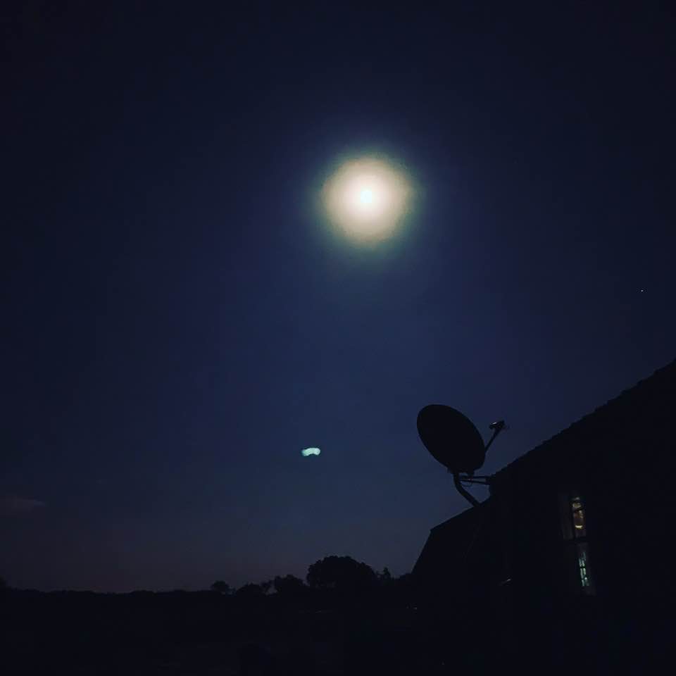 I love seeing the moon out here on the farm.