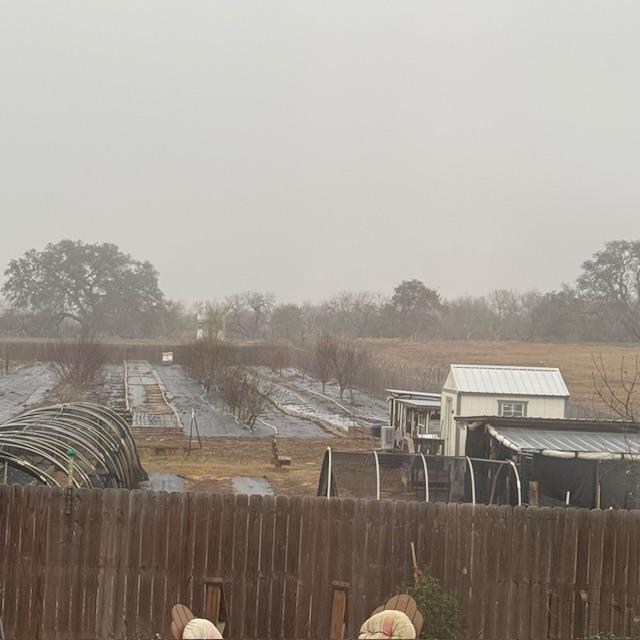 Everything is wet and there is a lot of mist.