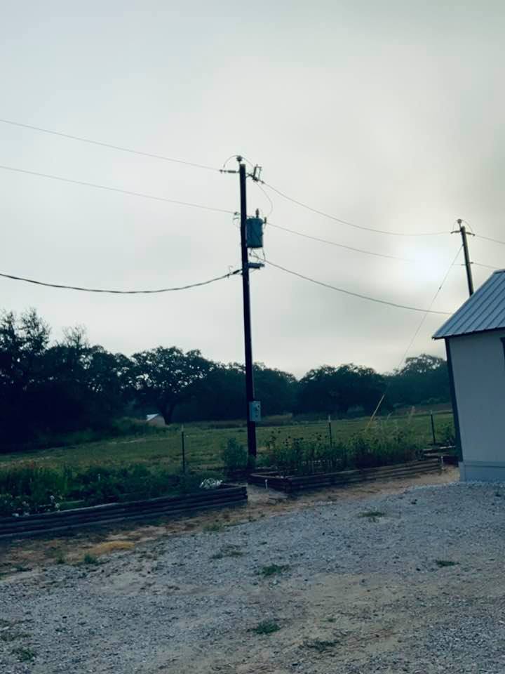 I wish our view was beautiful with no electric poles and wires like it used to be, but we have to have power and so do the neighbors. The weekend was very hazy in the mornings and humid.