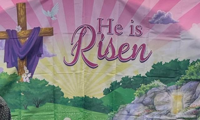 This banner was up at church this morning.